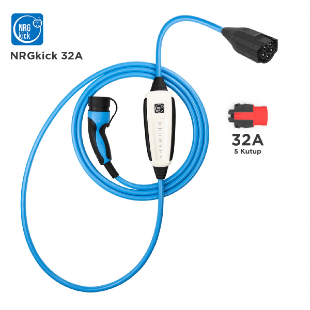 NRGkick 32A 22kW 7.5m Wifi+Bluetooth Mobil Elektrikli Araç Şarj İstasyonu